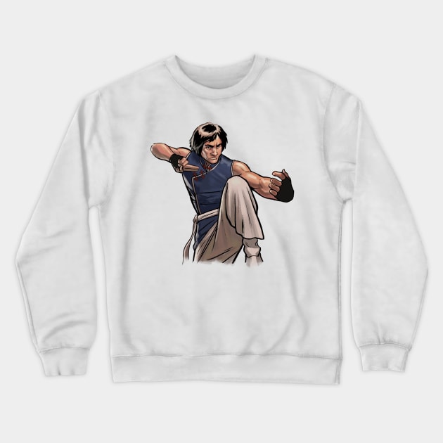 Jackie Chan Crewneck Sweatshirt by ohshirtdotnet